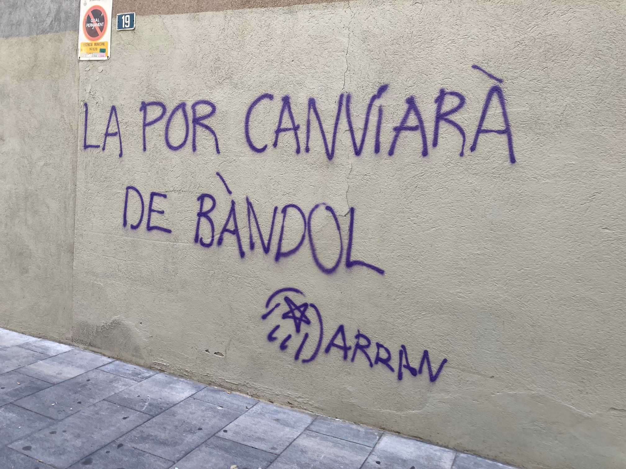 Pintada reivindicativa català